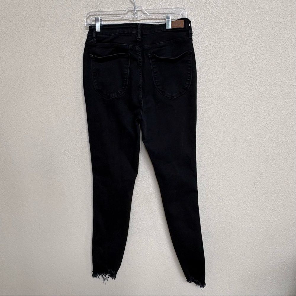 Judy Blue Black Stretch Skinny Raw Hem Ankle Jeans Women’s 11/30 - Picture 3 of 11